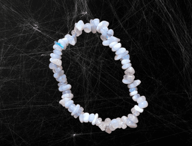 Bracelet Calcédoine bleue